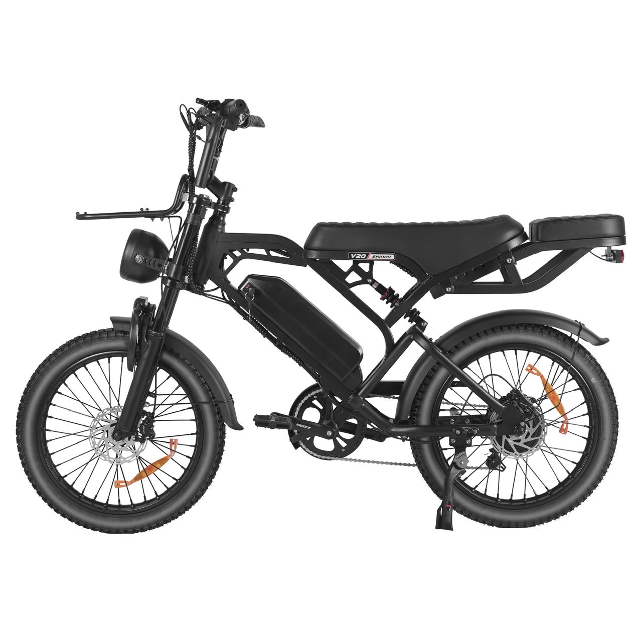 V20 Pro - Skinny Bike - Zwart - fatbikeskopen.nl