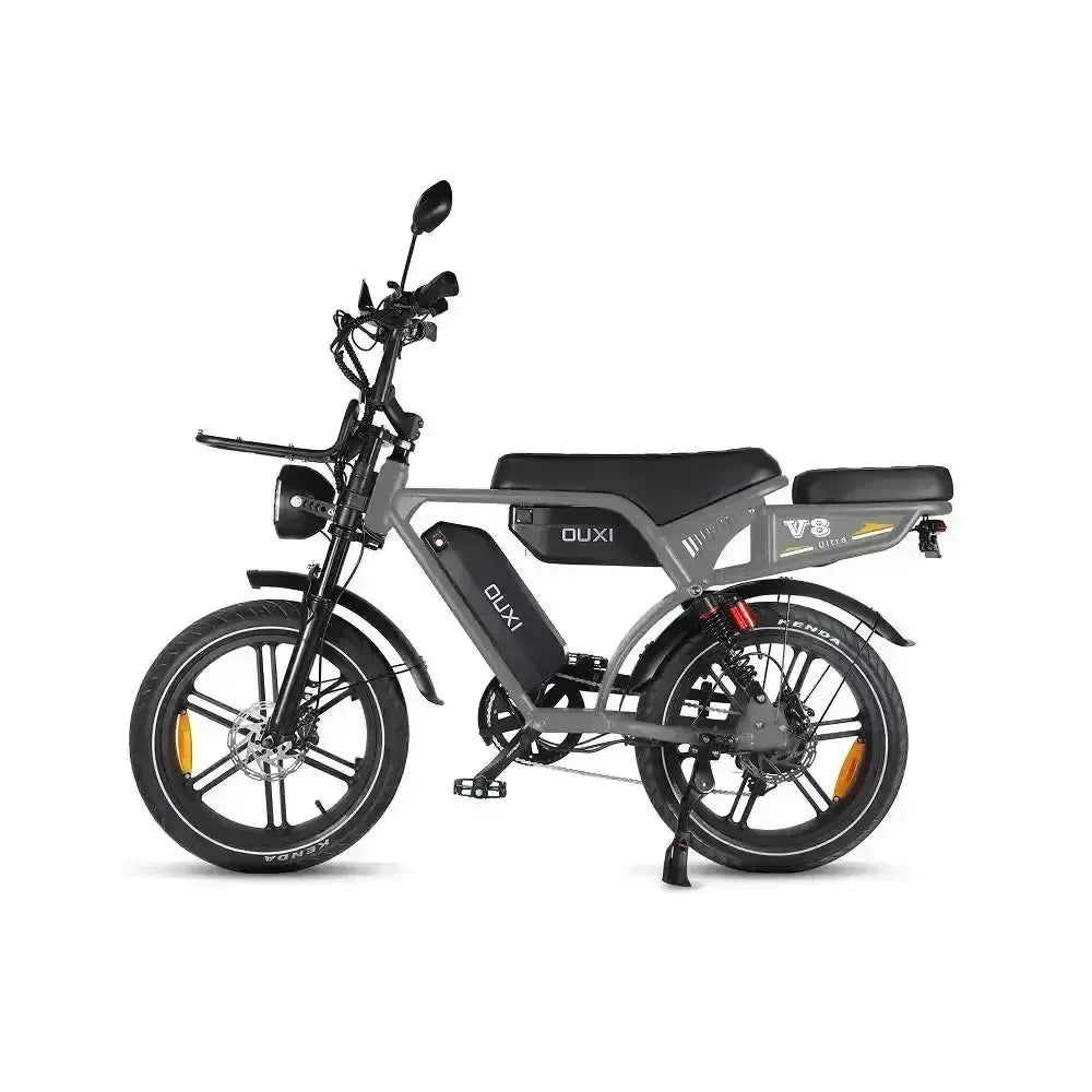 Ouxi V8 Ultra Max - tmavě šedá - hnědé sedlo