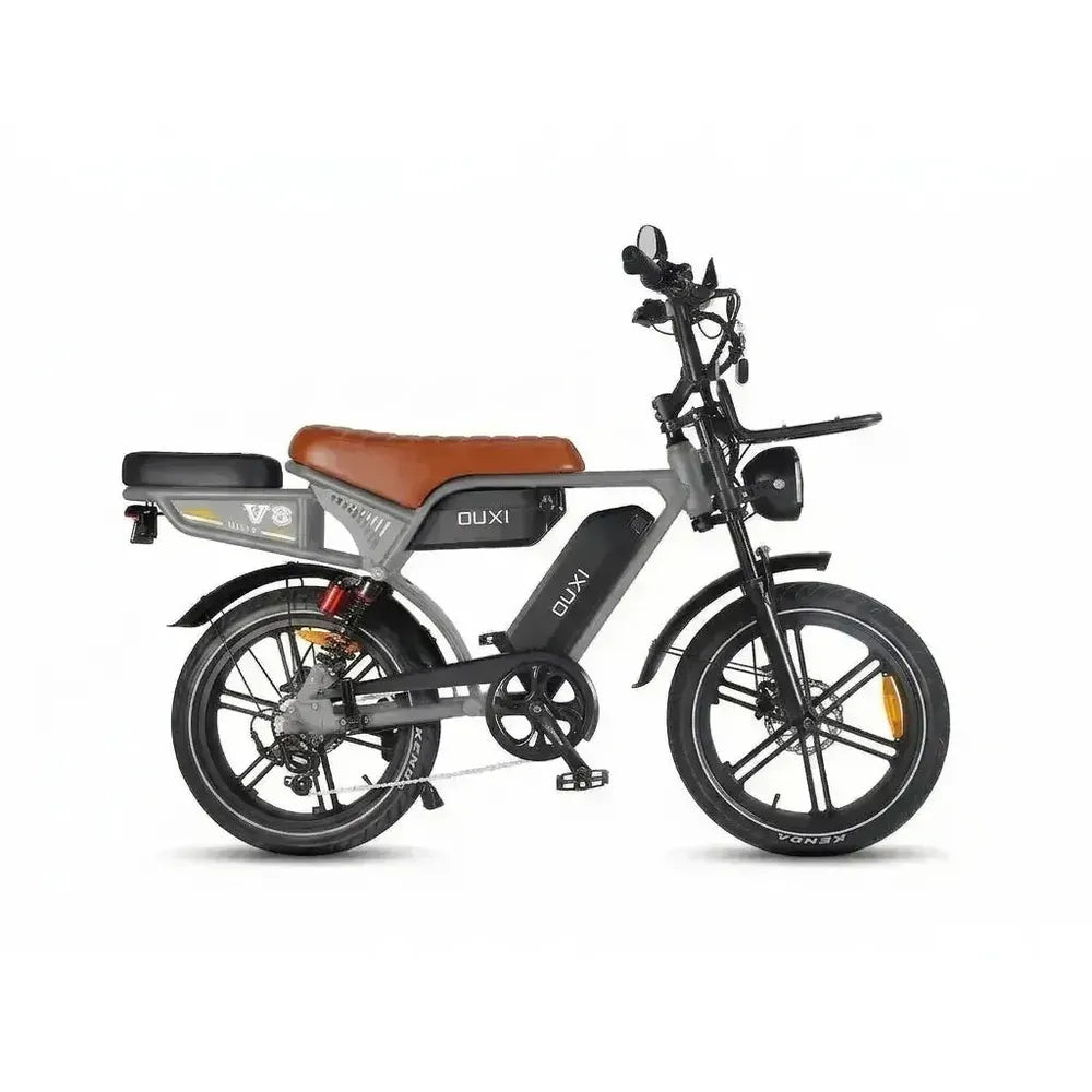 Ouxi V8 Ultra Max - tmavě šedá - hnědé sedlo